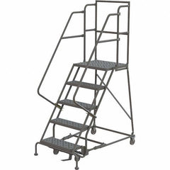 TRI-ARC - Rolling & Wall Mounted Ladders & Platforms Type: Rolling Warehouse Ladder Style: Rolling Platform Ladder - USA Tool & Supply