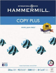 Hammermill - 8-1/2" x 11" White Copy Paper - Use with Laser Printers, Copiers, Fax Machines, Multifunction Machines - USA Tool & Supply