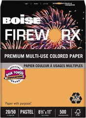 Boise - 8-1/2" x 11" Pumpkin Glow Colored Copy Paper - Use with Laser Printers, Copiers, Plain Paper Fax Machines, Multifunction Machines - USA Tool & Supply