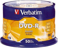 Verbatim - Silver DVD-R Discs - Use with CD, DVD - USA Tool & Supply