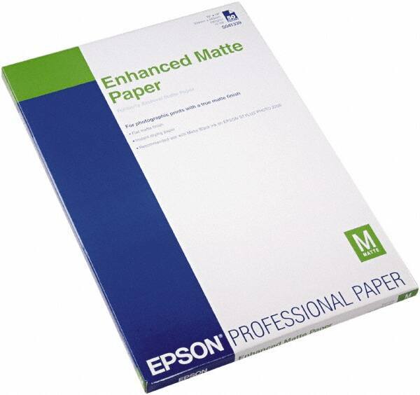 Epson - 13" x 19" White Photo Paper - Use with Inkjet Printers - USA Tool & Supply