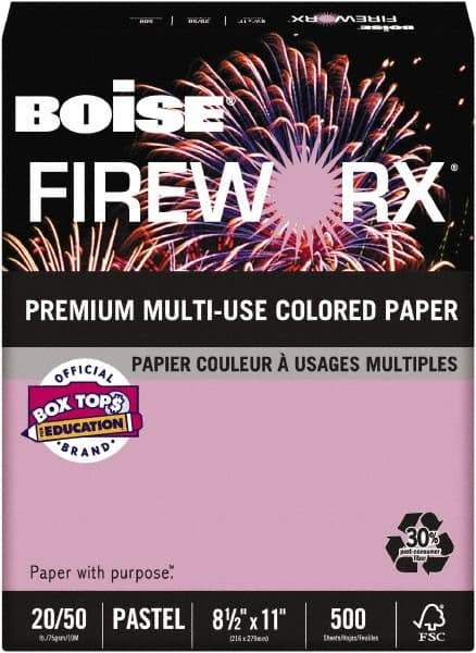 Boise - 8-1/2" x 11" Echo Orchid Colored Copy Paper - Use with Laser Printers, Copiers, Plain Paper Fax Machines, Multifunction Machines - USA Tool & Supply