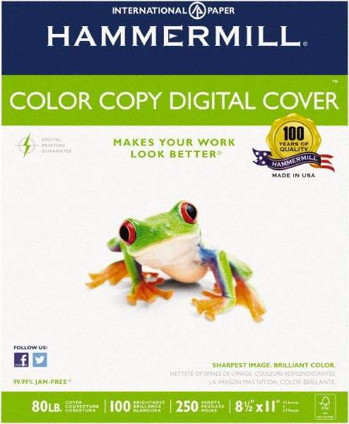 Hammermill - 8-1/2" x 11" Photo White Colored Copy Paper - Use with High-Speed Copiers,High-Speed Printers,Laser Printers - USA Tool & Supply