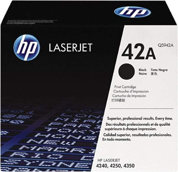 Hewlett-Packard - Black Toner Cartridge - Use with HP LaserJet 4250, 4350 - USA Tool & Supply