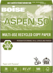 Boise - 8-1/2" x 11" White Copy Paper - Use with Laser Printers, Copiers, Plain Paper Fax Machines, Multifunction Machines - USA Tool & Supply