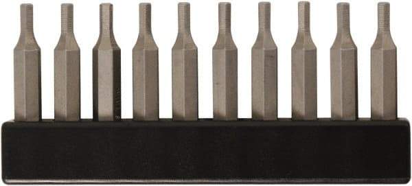 Wiha - 7/64" Hex Screwdriver Bit - 4mm Drive, 28mm OAL - USA Tool & Supply