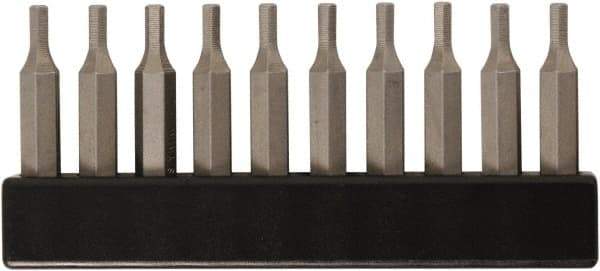 Wiha - 4mm Hex Screwdriver Bit - 4mm Drive, 28mm OAL - USA Tool & Supply