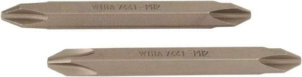 Wiha - #2, Phillips Screwdriver Bit - 1/4" Drive, - USA Tool & Supply