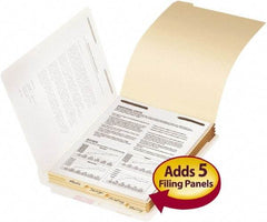 SMEAD - 8-1/2 x 11", Letter Size, Manilla, Classification Folders with End Tab Fastener - 11 Point Stock, Assorted Tab Cut Location - USA Tool & Supply