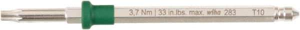 Wiha - 4mm Drive T15 Torx Screwdriver Bit - 75mm OAL - USA Tool & Supply