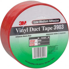 3M - 50 Yd x 49" x 6.5 mil Red Vinyl Duct Tape - USA Tool & Supply