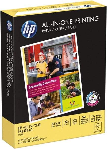 Hewlett-Packard - 8-1/2" x 11" White Copy Paper - Use with Multifunction Machines, Laser Printers, Inkjet Printers - USA Tool & Supply