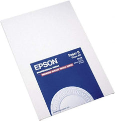 Epson - 13" x 19" White Photo Paper - Use with Inkjet Printers - USA Tool & Supply