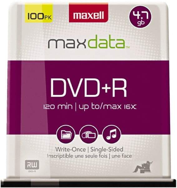 Maxell - Silver DVD+R Disc - Use with CD, DVD Drives - USA Tool & Supply