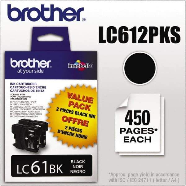 Brother - Black Ink Cartridge - Use with Brother DCP-J140W, 165C, 375CW, 385C, 395CN, 585CW, MFC-250C, 255CW, 290C, 295CN, 490CW, 495CW, J615W, 775CW, 790CW, 795CW, 990CW - USA Tool & Supply