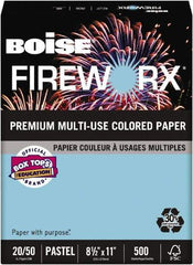 Boise - 8-1/2" x 11" Turbulent Turquoise Colored Copy Paper - Use with Laser Printers, Copiers, Plain Paper Fax Machines, Multifunction Machines - USA Tool & Supply