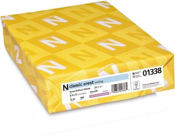 Neenah Paper - 8-1/2" x 11" Brilliant White Copy Paper - Use with Laser Printers, Inkjet Printers, Copiers - USA Tool & Supply