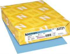 Neenah Paper - 8-1/2" x 11" Lunar Blue Colored Copy Paper - Use with Inkjet Printers, Laser Printers, Copiers - USA Tool & Supply