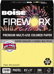 Boise - 8-1/2" x 11" Crackling Canary Colored Copy Paper - Use with Laser Printers, Copiers, Plain Paper Fax Machines, Multifunction Machines - USA Tool & Supply