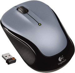 Logitech - Silver Wireless Mouse - Use with Chrome OS, Linux 2.6 & Later, Mac OS X 10.5 & Later, Windows Vista, 7, 8 - USA Tool & Supply