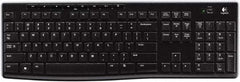 Logitech - Black Wireless Keyboard - Use with Mac OS X, Windows XP, Vista 7, 8 - USA Tool & Supply