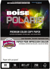 Boise - 8-1/2" x 11" White Copy Paper - Use with Copiers, Laser Printers - USA Tool & Supply