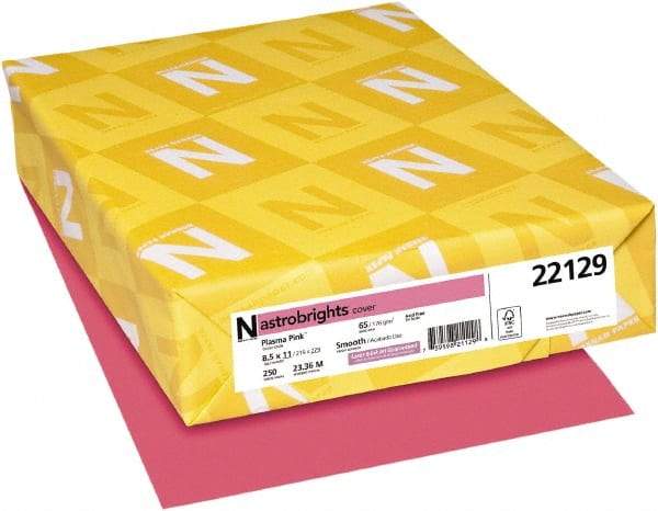 Neenah Paper - 8-1/2" x 11" Plasma Pink Colored Copy Paper - Use with Inkjet Printers, Laser Printers, Copiers - USA Tool & Supply