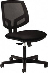 Hon - 38-3/4" High Task Chair - 24" Wide x 25" Deep, 100% Polyester Seat, Black - USA Tool & Supply