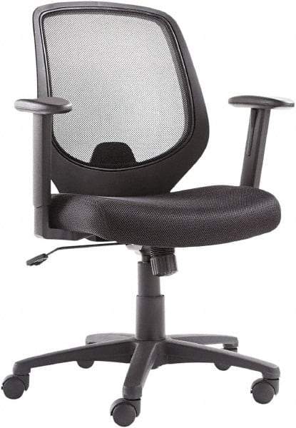 OIF - 40-3/8" High Mid Back Chair - 24" Wide x 22-7/8" Deep, Mesh Seat, Black - USA Tool & Supply