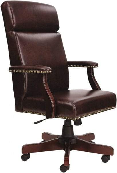 ALERA - 48-3/4" High High Back Chair - 26" Wide x 29" Deep, Vinyl Seat, Burgundy - USA Tool & Supply