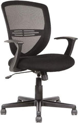 OIF - 39" High Mid Back Chair - 26-1/8" Wide x 26-3/8" Deep, Fabric Mesh Seat, Black - USA Tool & Supply