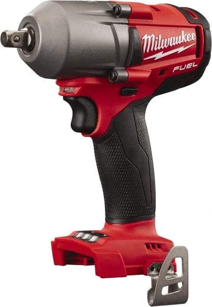 Milwaukee Tool - 1/2" Drive 18 Volt Pistol Grip Cordless Impact Wrench & Ratchet - 0 to 2,400 RPM, 0 to 3,000 BPM, 450 Ft/Lb Torque, Lithium-Ion Batteries Not Included - USA Tool & Supply