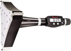 Starrett - 7" to 8", IP67, Carbide Face Electronic Inside Micrometer - 0.00005" Resolution, 0.0003" Accuracy, 4-1/2" Gage Depth - USA Tool & Supply