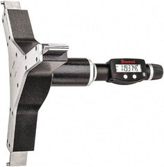 Starrett - 11" to 12", IP67, Carbide Face Electronic Inside Micrometer - 0.00005" Resolution, 0.00035" Accuracy, 4-5/8" Gage Depth - USA Tool & Supply