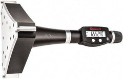 Starrett - 6" to 7", IP67, Carbide Face Electronic Inside Micrometer - 0.00005" Resolution, 0.0003" Accuracy, 4-1/2" Gage Depth - USA Tool & Supply