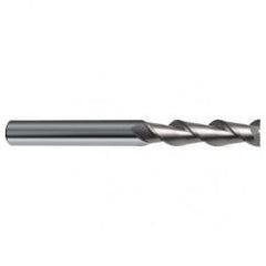 12mm Dia. - 150mm OAL - 45° Helix Bright Carbide End Mill - 2 FL - USA Tool & Supply