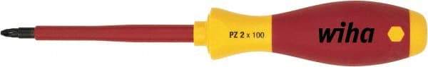 Wiha - #2 Point, 100mm Blade Length Posidrive Screwdriver - 218mm OAL - USA Tool & Supply