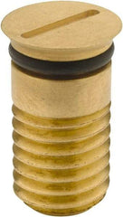 Jergens - 1 Piece M12x1.75 Vise Chip Plug - Brass, 30" Long, 14.5mm Wide - USA Tool & Supply