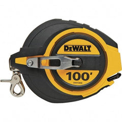 DeWALT - 100' x 3/8" Tape Measure - 1/8" Graduation, Inch Graduation Style - USA Tool & Supply