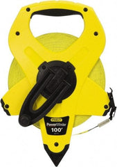 Stanley - 100' x 1/2" Tape Measure - 1/16" Graduation, Inch & Metric Graduation Style - USA Tool & Supply
