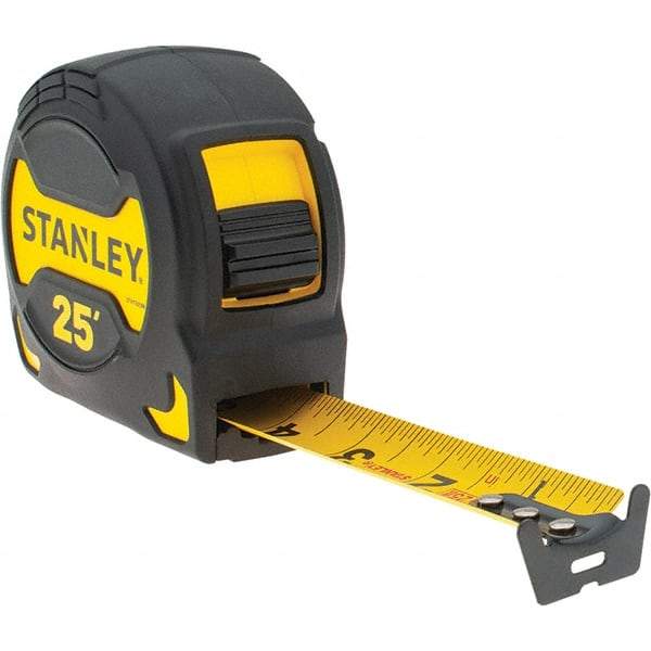 Stanley - 25' x 1-1/8" Tape Measure - 1/16" Graduation, Inch Graduation Style - USA Tool & Supply