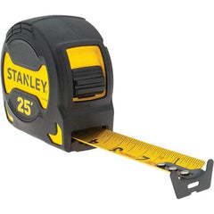 Stanley - 25' x 1-1/8" Tape Measure - 1/16" Graduation, Inch Graduation Style - USA Tool & Supply