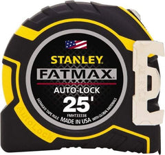 Stanley - 25' x 1-1/4" Tape Measure - 1/16" Graduation - USA Tool & Supply