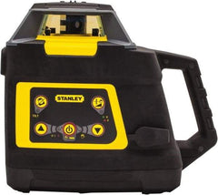 Stanley - 2,000' Measuring Range, 1/16" at 100' Accuracy, Self-Leveling Rotary Laser - ±5° Self Leveling Range, 600 RPM, 1 Beam, NiCad Battery Included - USA Tool & Supply