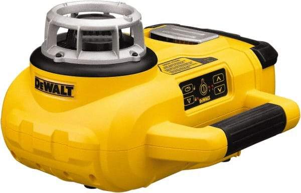 DeWALT - 1,500' Measuring Range, 1/8" at 100' Accuracy, Self-Leveling Rotary Laser - ±5° Self Leveling Range, 60, 250 & 600 RPM, 1 Beam, Lithium-Ion Battery Included - USA Tool & Supply