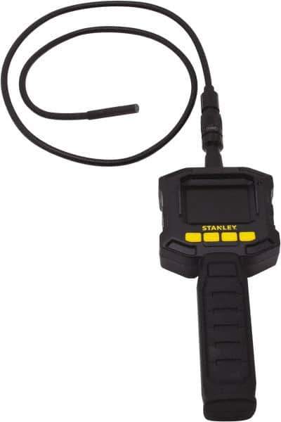 Stanley - 0.2" Wide Camera Head, 3" Long Probe, 3x Magnification, Inspection Camera - 0.3" Probe Diam, 2.4" Display - USA Tool & Supply