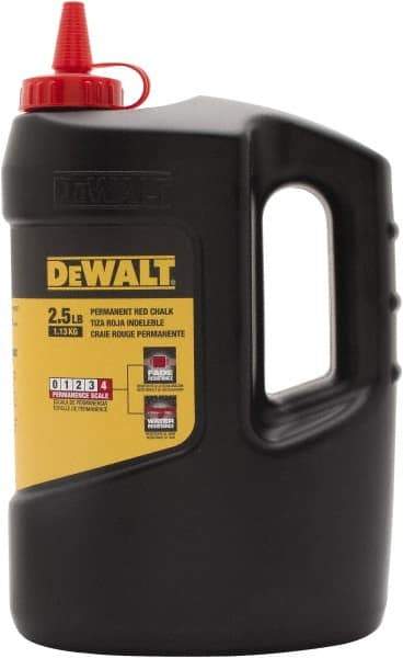 DeWALT - 5 Lb Container Chalk Refill - Red - USA Tool & Supply