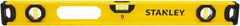 Stanley - Magnetic 24" Long 3 Vial I-Beam Level - Aluminum, Yellow, 1 Level & 2 Plumb Vials - USA Tool & Supply