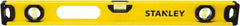 Stanley - 24" Long 3 Vial I-Beam Level - Aluminum, Yellow, 1 Level & 2 Plumb Vials - USA Tool & Supply