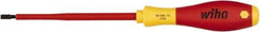 Wiha - 5.5mm Blade Width, Standard Slotted Screwdriver - 125mm Blade Length, Solid/Hex Shank - USA Tool & Supply